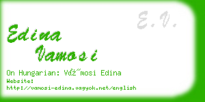 edina vamosi business card